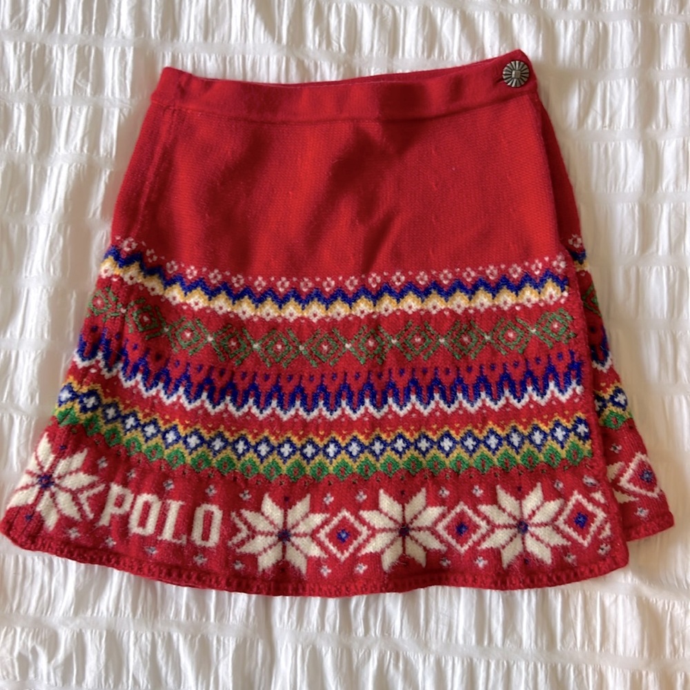 Christmas Holiday Ralph Lauren Polo Mini sweater Skirt Nordic design